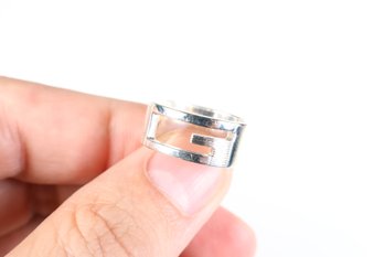 Gucci G Cutout Sterling Silver 925 Ring,