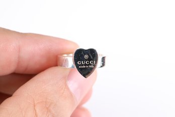 GUCCI TRADEMARK STERLING SILVER 925 HEART RING