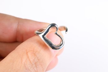 Tiffany & Company Elsa Peretti Sterling Silver Open Heart Wrap Ring