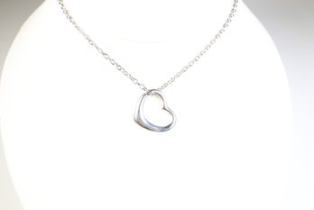 Tiffany & Co. Large Heart Tag Pendant Necklace Sterling Silver 925 Peretti