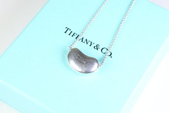 TIFFANY & Co. Elsa Peretti Bean Necklace Pendant Sterling Silver 925 Comes With Box