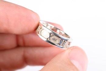 1995 TIFFANY & CO. STERLING SILVER 925 ROMAN NUMERAL Atlas  BAND