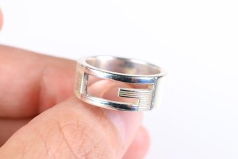 Gucci G Cutout Sterling Silver 925 Ring