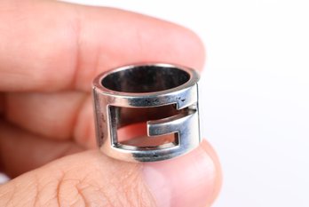 Gucci G Cut-Out Band Ring Sterling Silver 925