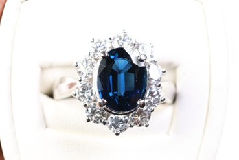 Platinum, Natural Sapphire & Diamond Ring 3.01ctw, 7.85 Grams Jewelry Gemstone Diamonds