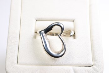 TIFFANY & CO HEART RING Peretti Ring STERLING SILVER .925 JEWELRY