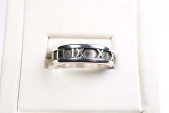 TIFFANY & CO Ring STERLING SILVER .925 Atlas Roman Numeral