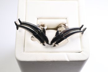 Georg Jensen 2 Link Dolphin Cufflinks Vintage Mens Jewelry