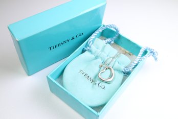 TIFFANY & CO Elsa Peretti Sterling Silver 925 Heart Pendant Necklace