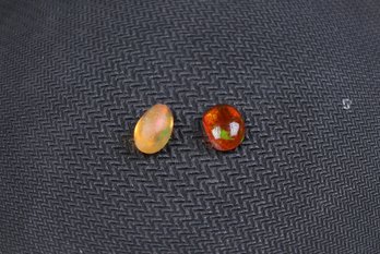 2 Natural Mexican Fire Opal 1.93ct Gemstone Jewelry