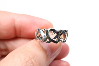 TIFFANY & CO Tripple Heart RING PALOMO PICASSO NECKLACE STERLING SILVER .925 JEWELRY