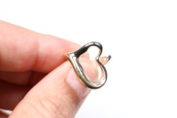 Tiffany & Company Elsa Peretti Sterling Silver 925 Open Heart Wrap Ring