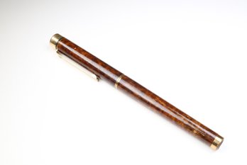 Sheaffer Slim Targa 1030 Brown Slimline Fountain Pen 14k Gold Nib