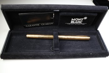 14k Gold Nib Montblanc Fountain Pen Slim Comes With Case