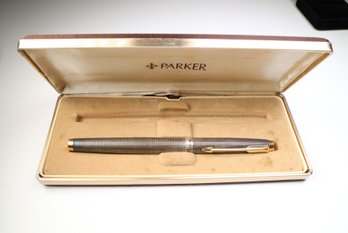 14k Gold Nib Sterling Silver 925 Parker Fountain Pen And Case