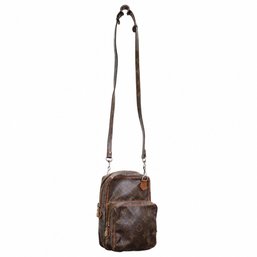 Louis Vuitton Amazone Monogram Canvas Crossbody Shoulder Bag Handbag Purse Brown