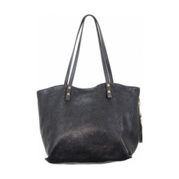 Chloé Black Pebbled Leather Shoulder Tote Handbag Purse Bag