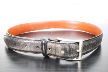 Coach  Black Leather Belt Brown Interior Silver Hardware