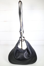Gucci Vintage Black Leather Hobo Bag Authentic Made In Italy