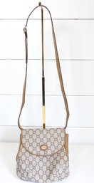 Gucci Plus Crossbody Bag In Cream And Tan Pvc Leather
