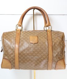 Celine Macadam PVC And Leather Boston Bag