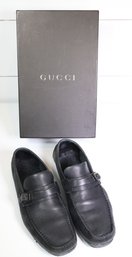 Gucci Black Leather Driving Loafers Size 36-1/2