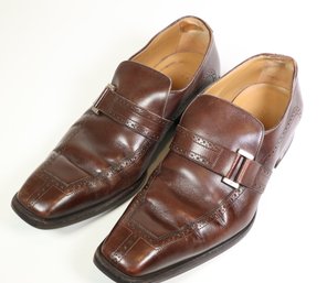 Louis Vuitton Brown Leather Men's Loafers Size