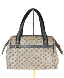 Louis Vuitton Monogram Lin Josephine PM Shoulder Bag Blue Purse
