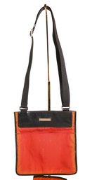 Gucci Logo Crossbody Shoulder Bag In Nylon And Leather Purse