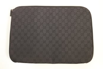 Gucci GG Black Canvas Laptop Case Monogram
