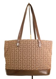 Celine Macadam Canvas And Leather Tote Bag Monogram Purse
