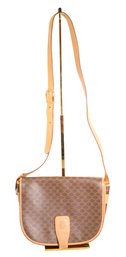 Celine Macadam Messenger Shoulder Bag Crossbody Purse Leather Monogram