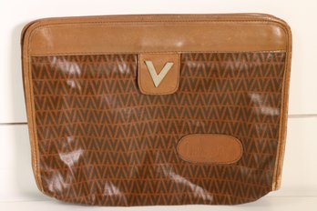 Mario Valentino V Logo Clutch