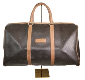 Christian Dior Honeycomb Boston Bag Purse Leather