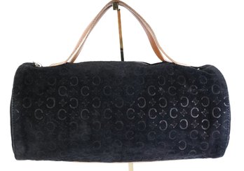 Celine Suede Leather Cc Macadam Purse Bag Handbag