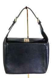 Celine Black Leather Handbag Purse Bag