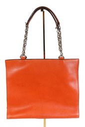 Celine Orange Leather Tote Bag Purse