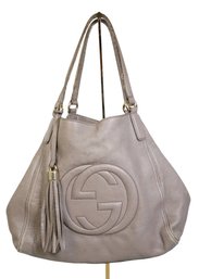 Gucci Soho Tassel Tote Bag Hand Bag 2way Leather Purse