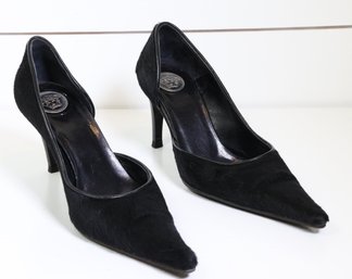 Gianni Versace Medusa Pony Hair Black Heels Size 34