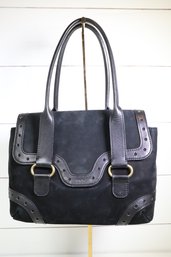 Chloe Black Suede Handbag Purse