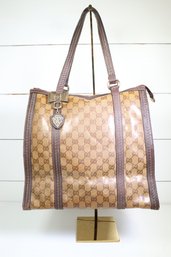 Gucci  GG Crystal Duchessa Tote Monogram Leather Purse