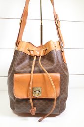 Celine Macadam Shoulder Bag Leather Purse