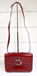 Cartier Red Crossbody Bag With Silver Accent Vintage Purse