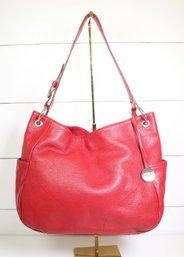 FURLA Handbag Leather Deep Red Purse