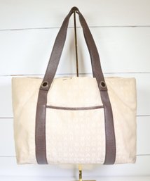 Bulgari Bvlgari Brown Logomania Canvas Tote Bag Purse