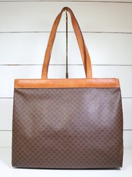 Celine Macadam Coated Canvas Tote Vintage Purse