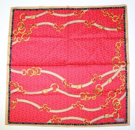 Celine Vintage Paris Chain & Logo Print Scarf Handkerchief