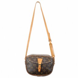 Louis Vuitton Jeune Fille Monogram Canvas Crossbody Shoulder Bag Handbag Purse Brown