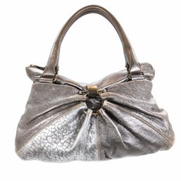 Salvatore Ferragamo Metallic Leather Hobo Shoulder Bag Handbag Purse