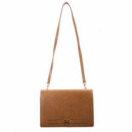 Valentino Garavani Brown Leather Crossbody Shoulder Bag Purse Handbag